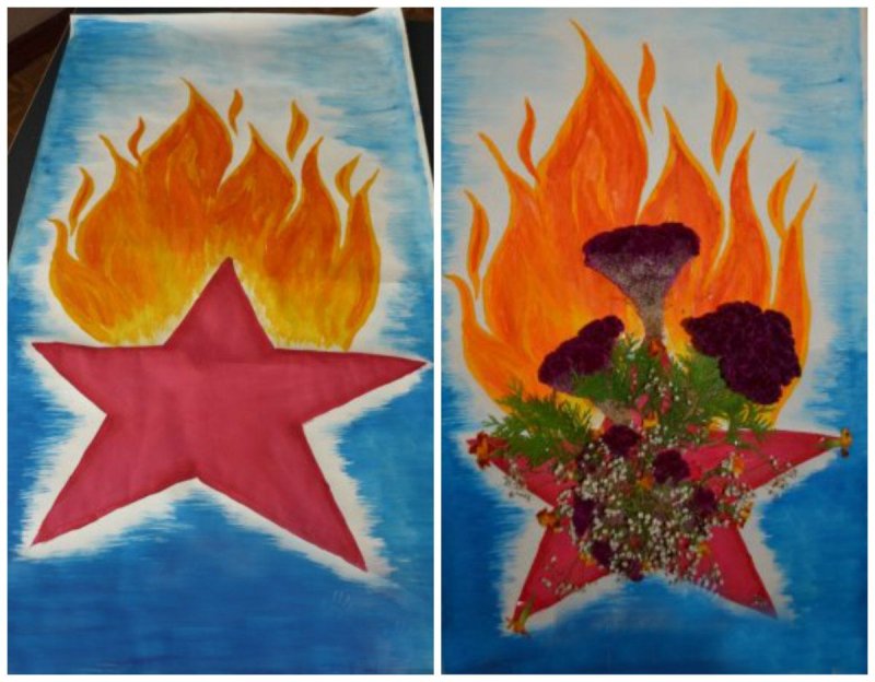 Прикладное искусство для детей "вечный огонь"