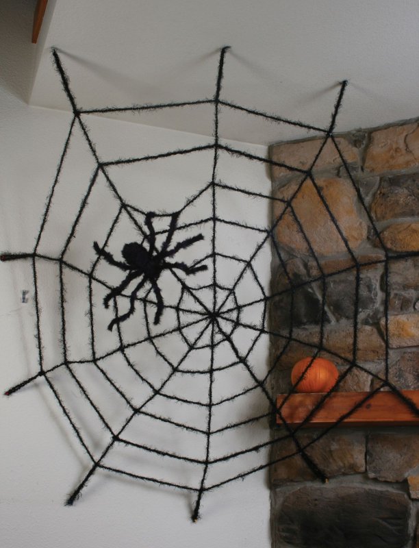 Декоративная паутинка с паучком