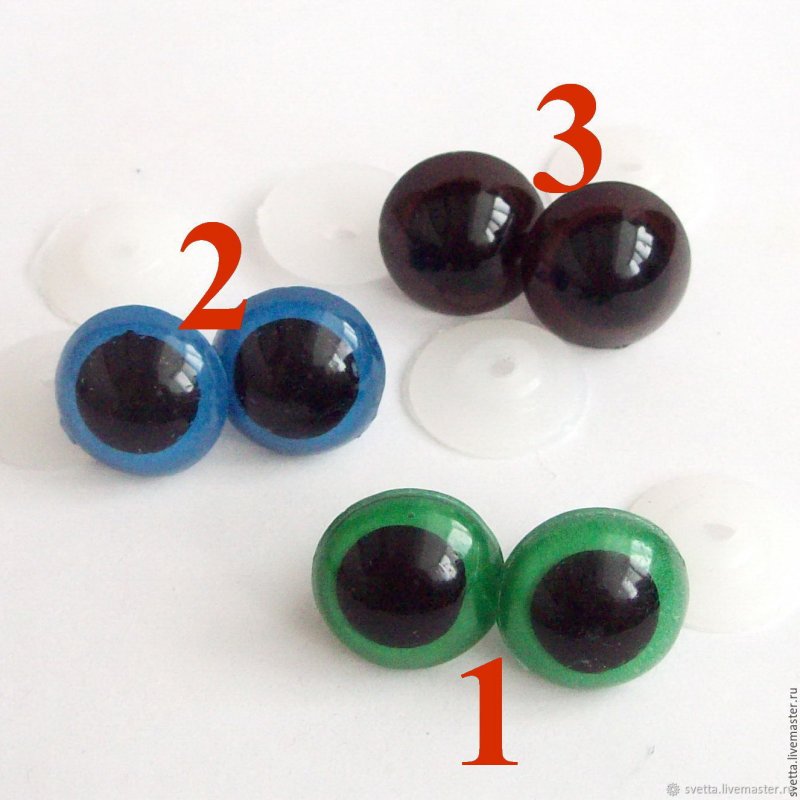 Пластиковые глаза для игрушек