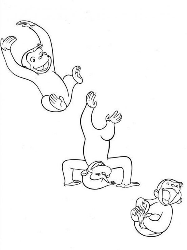 Раскраска пять обезьянки для детей