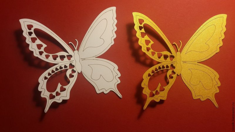 Объемные бабочки из бумаги