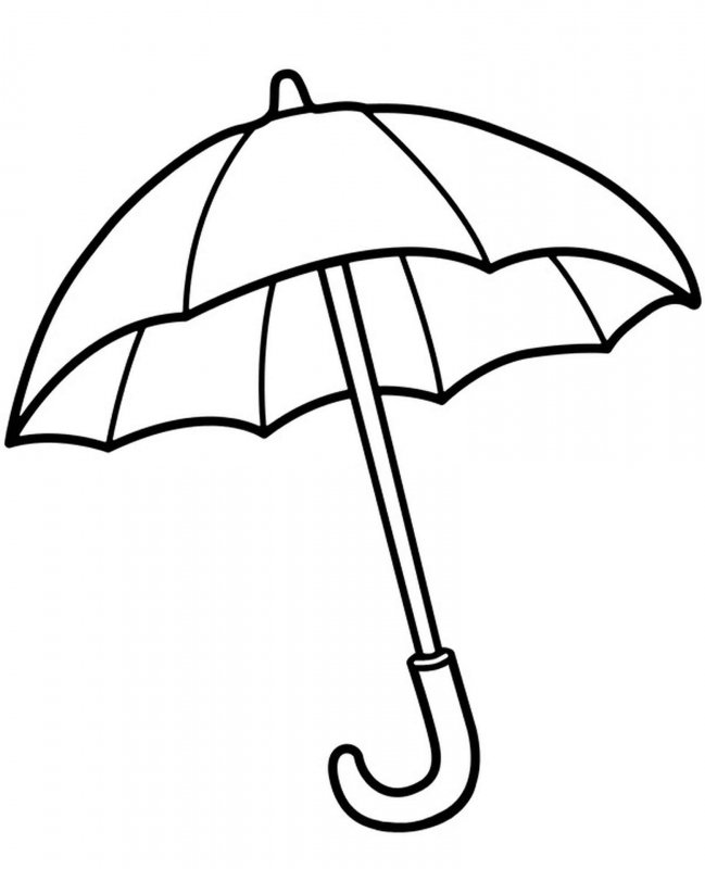 Зонт раскраска для малышей
