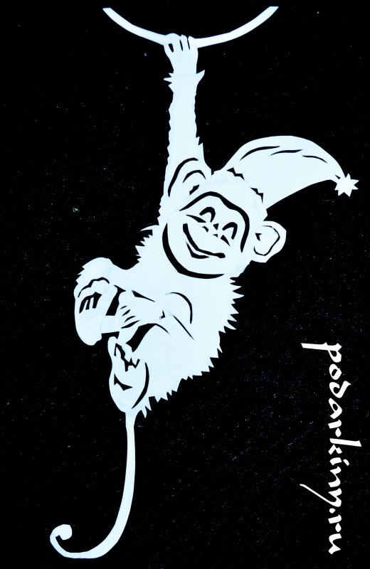 Срисовать обезьянку
