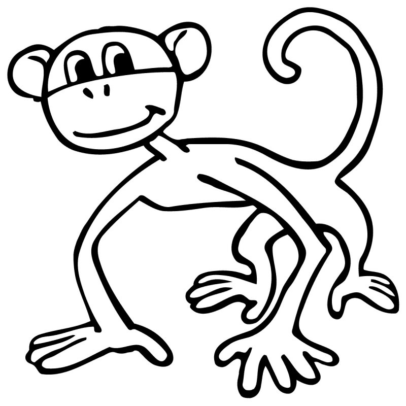 Трафарет обезьянки для детей