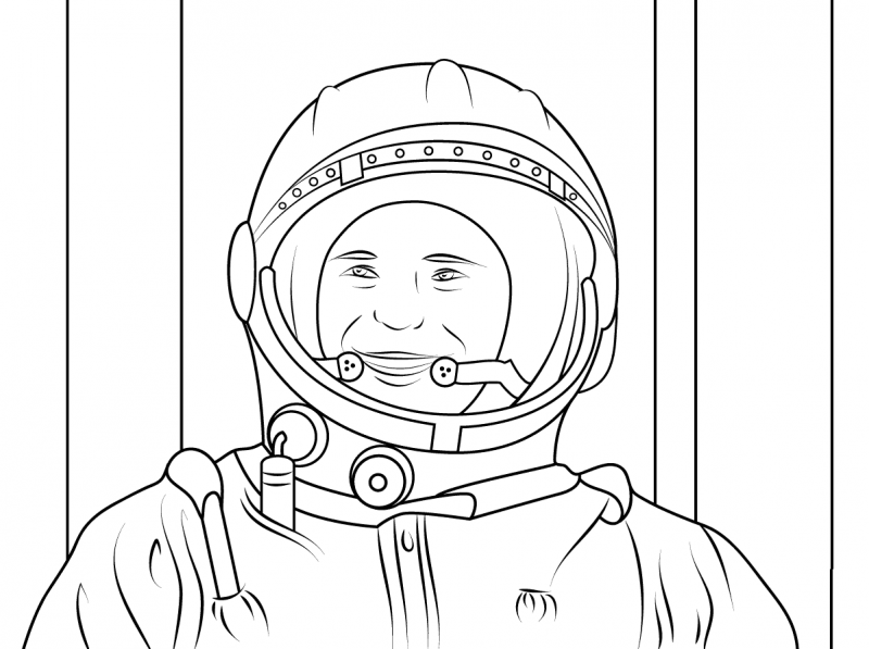 Раскраска на тему пионеры космонавтика