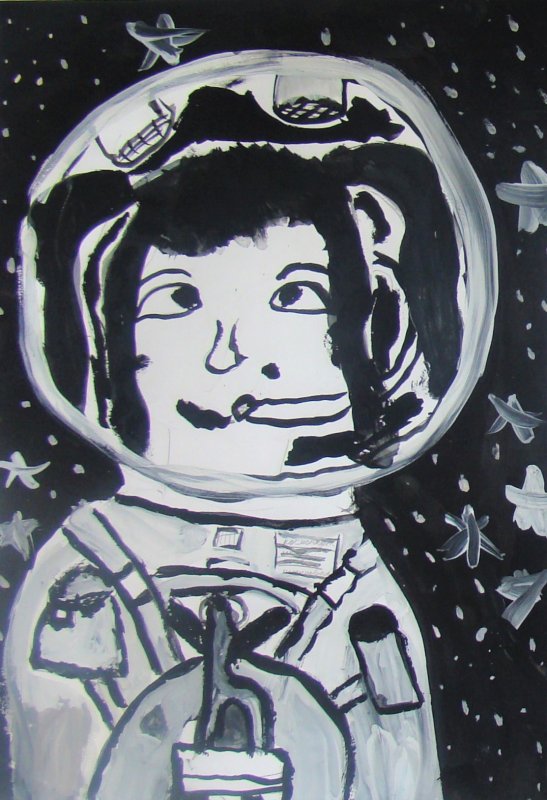 Раскраски космонавт для детей 6-7 лет