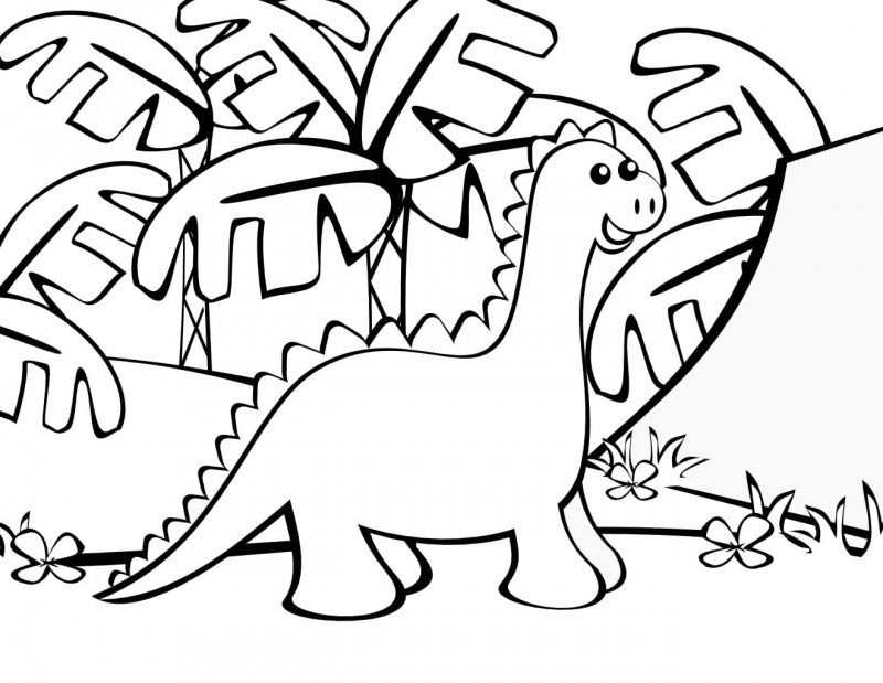 Динозавр Дино раскраска