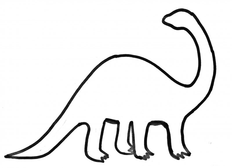 Силуэт динозавра для детей