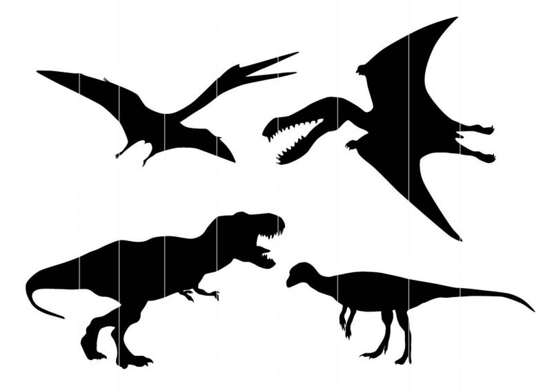 Силуэт динозавра