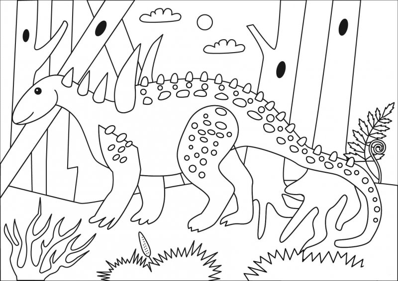 Большая раскраска динозавры