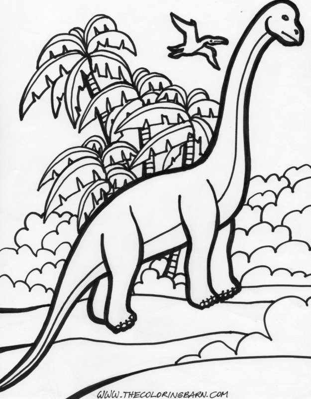 Динозавр графический рисунок