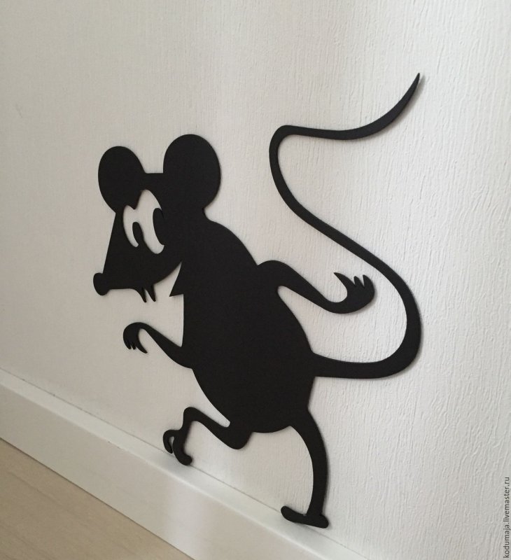 Трафареты мышей для стен