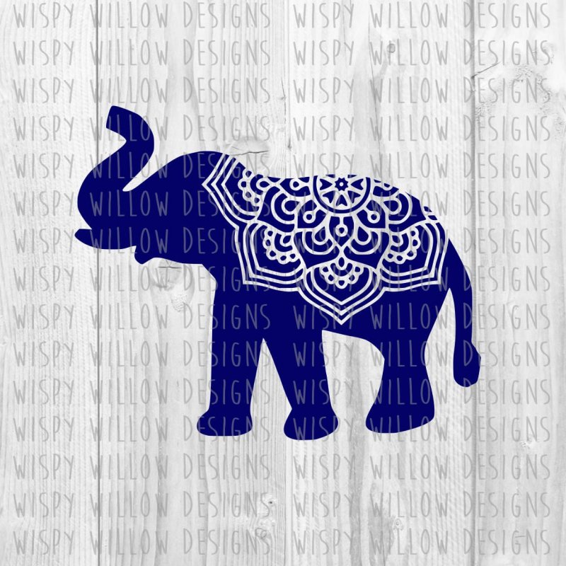 Трафарет слона для рисования на стене