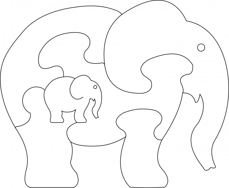 Раскраски геометрические слон