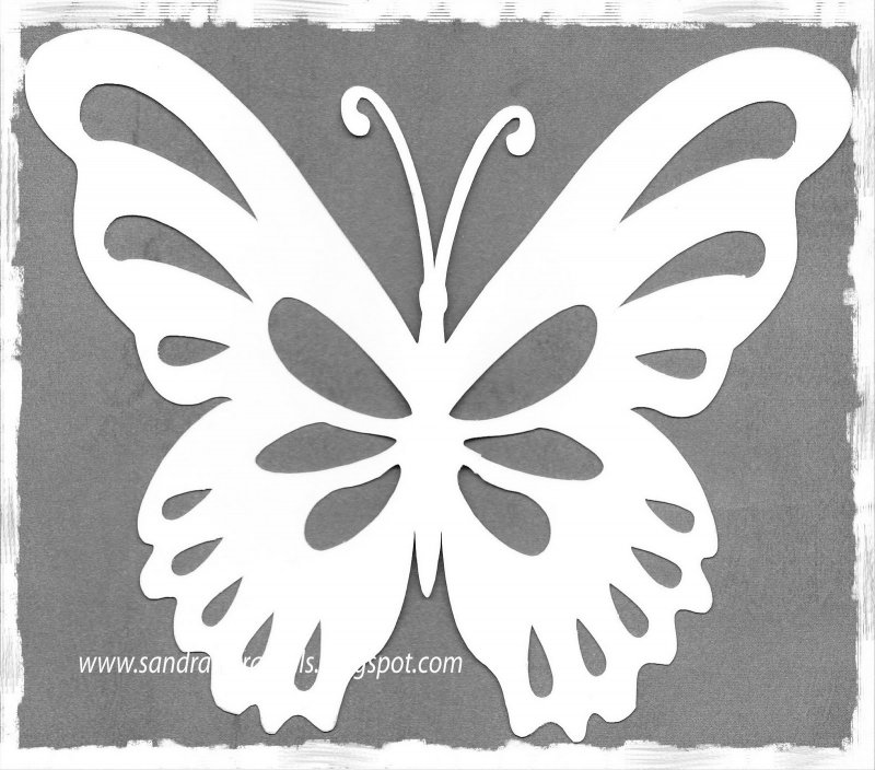 Резная бабочка из бумаги трафарет