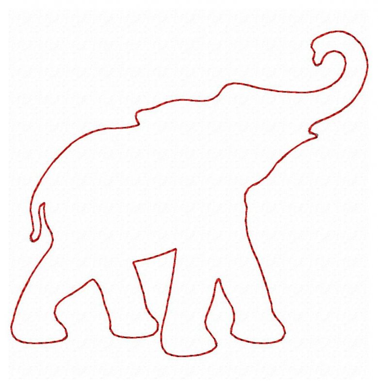 Трафарет слона для вырезания