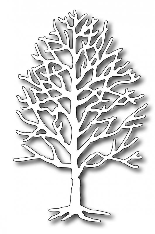Силуэт зимнего дерева
