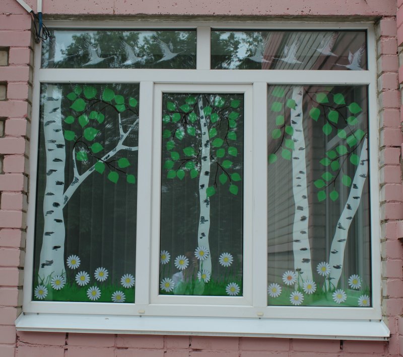 Березка для украшения окна