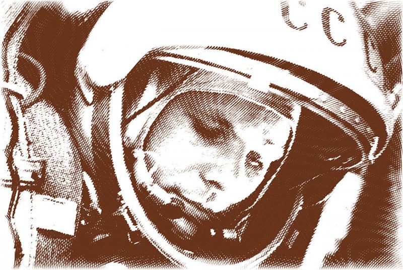 Юрий Гагарин фото с автографом