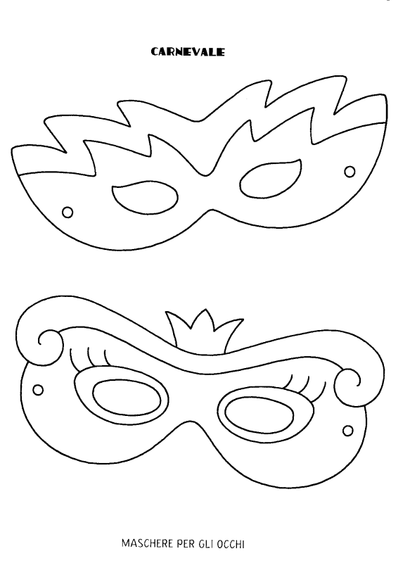 Трафарет маски карнавальной для детей