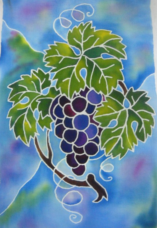 Гроздь винограда трафарет