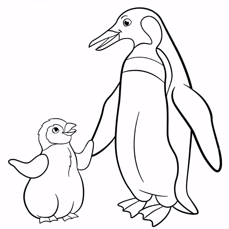Раскраски для мам Пингвин