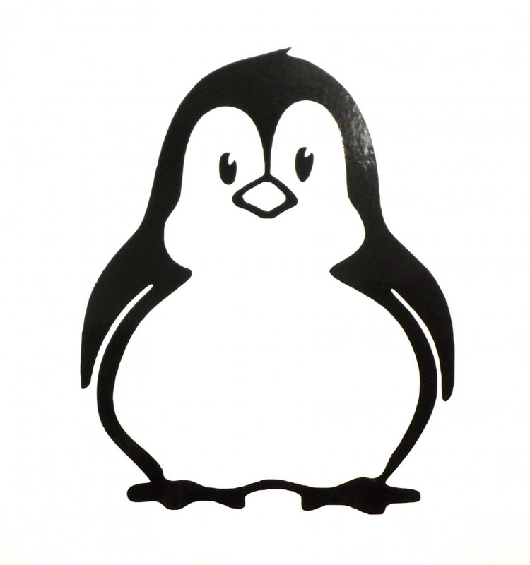 Трафарет пингвина