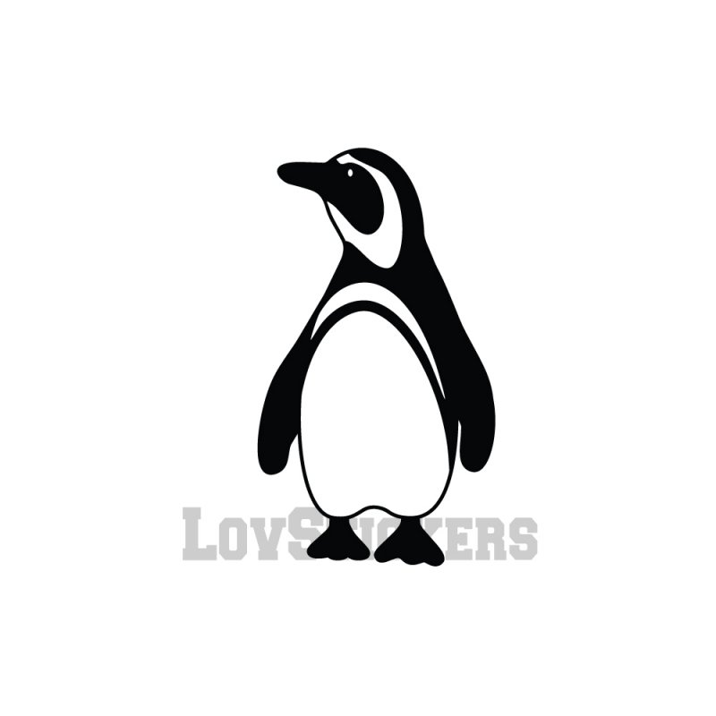 Пингвин арт черно белый