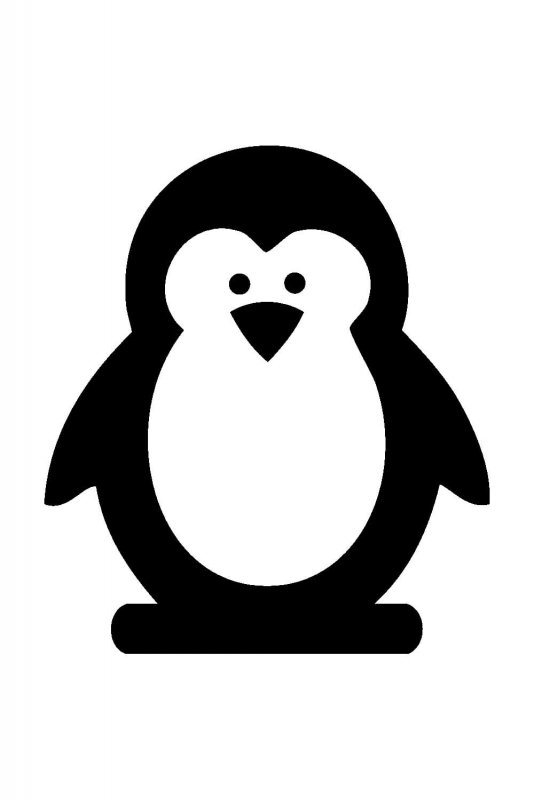 Пингвин стилизация силуэт