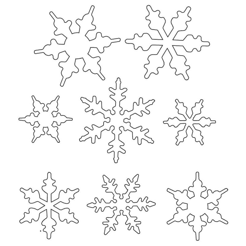 Снежинки для скрапбукинга шаблон