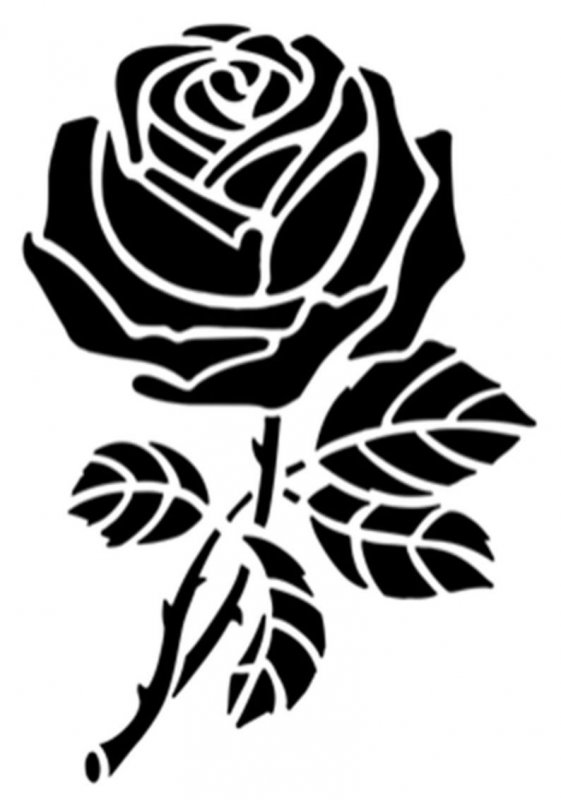Трафарет розы для вырезания