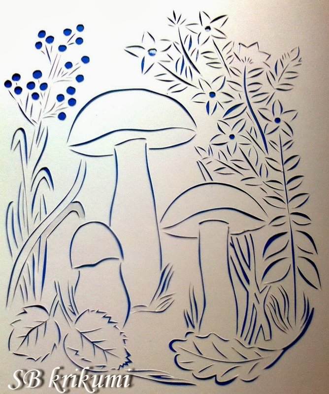 Силуэтные изображения грибов