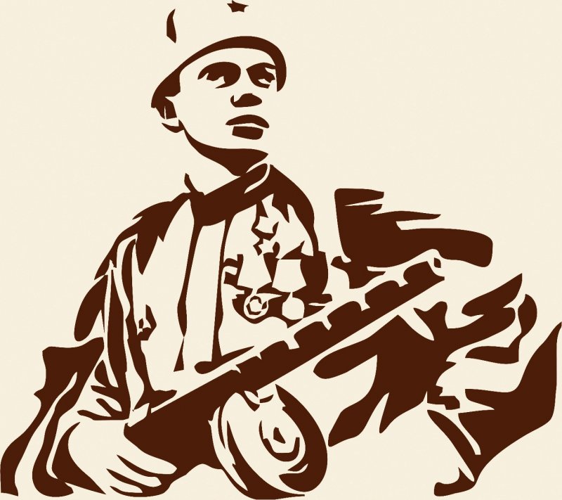 Силуэт советского солдата