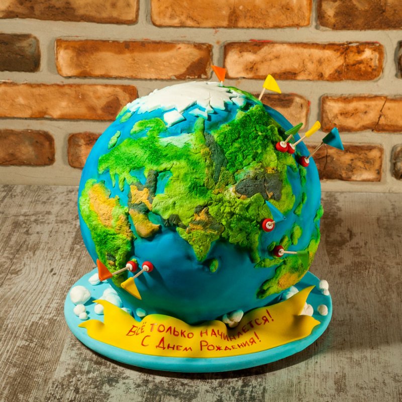 Торт земной шар