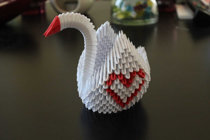 Оригами модули лебедь