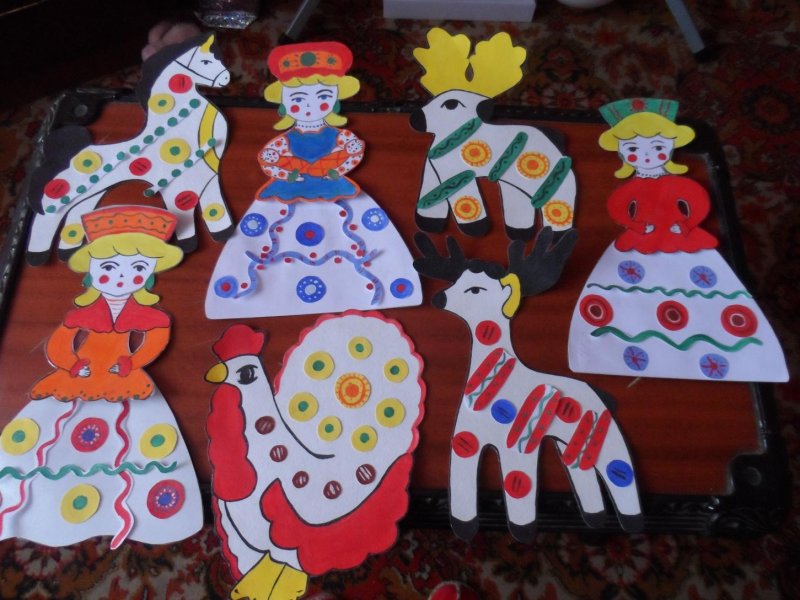 Роспись дымковской игрушки в детском саду