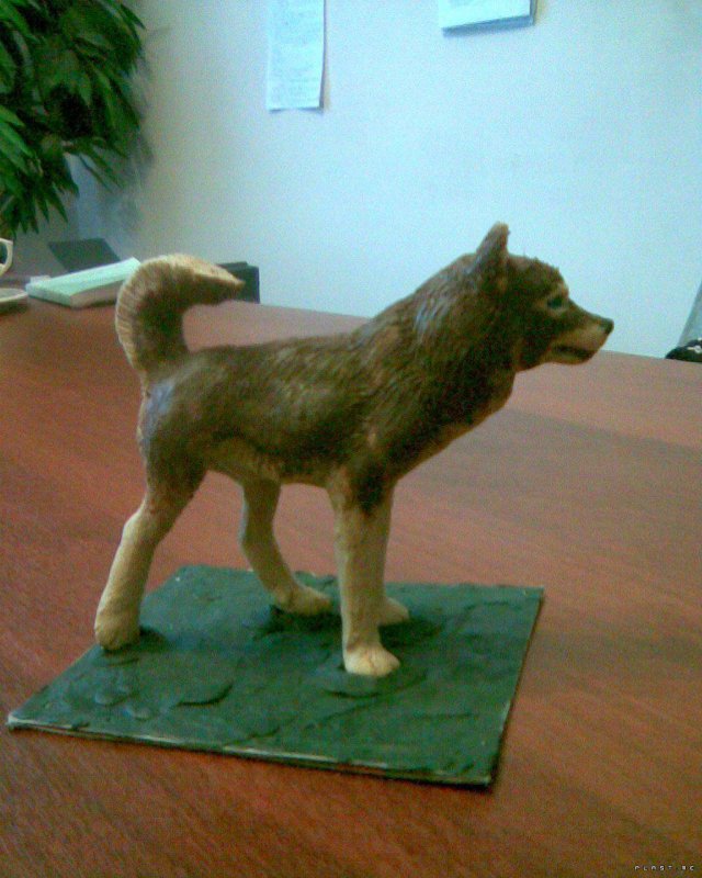 Овчарка из скульптурного пластилина