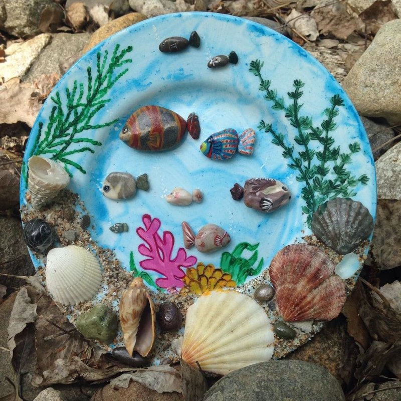 Рисование на морских камнях с детьми
