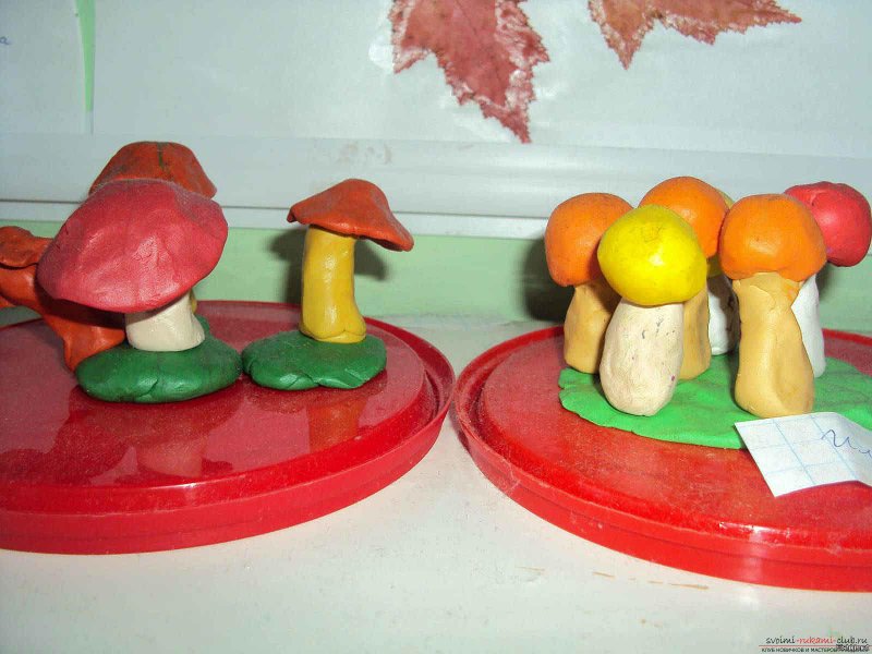 Детская поделка грибы