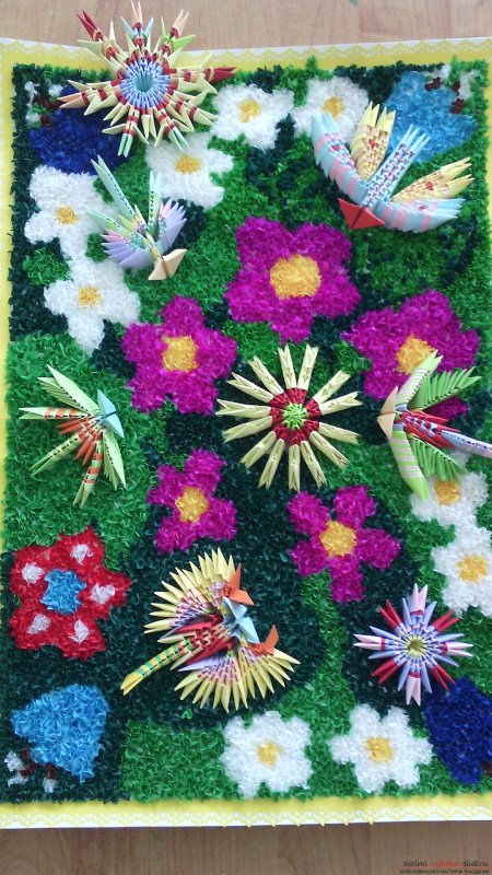 Цветочная поделка в детский сад