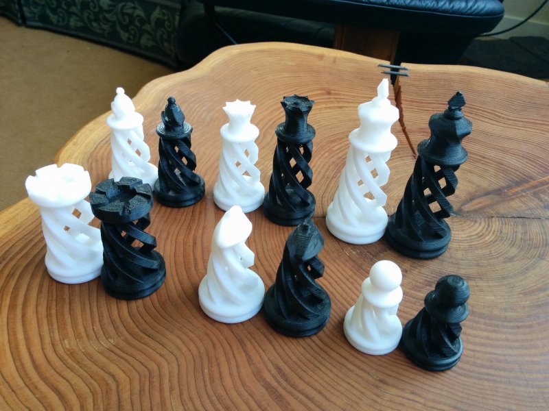 Оригинальные шахматные фигуры из 3д принтера