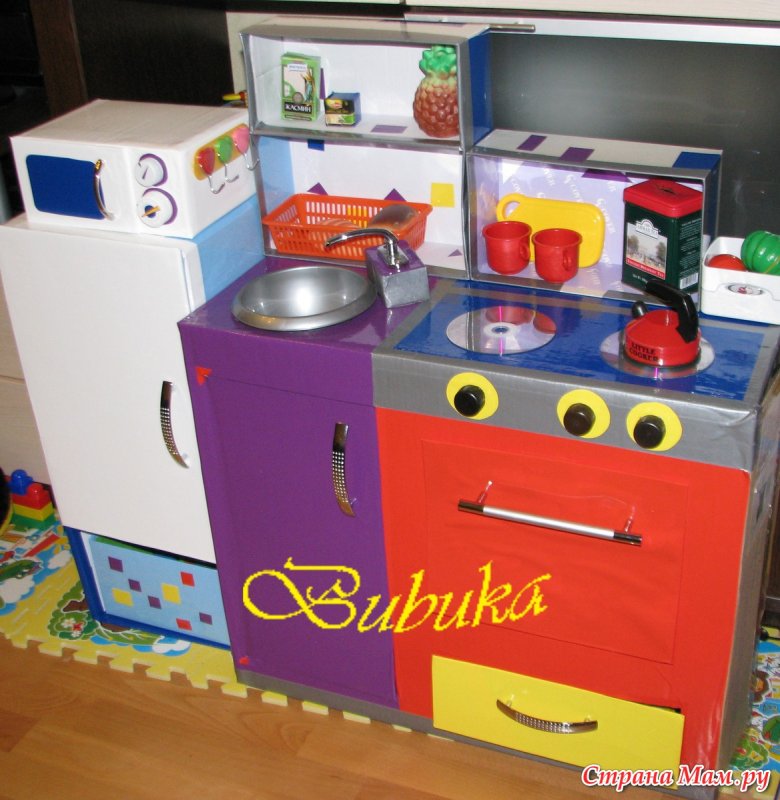 Кухни из картонных коробок для детского сада