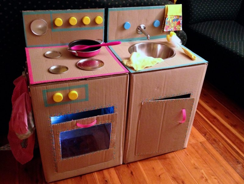 Детские кухни из картона
