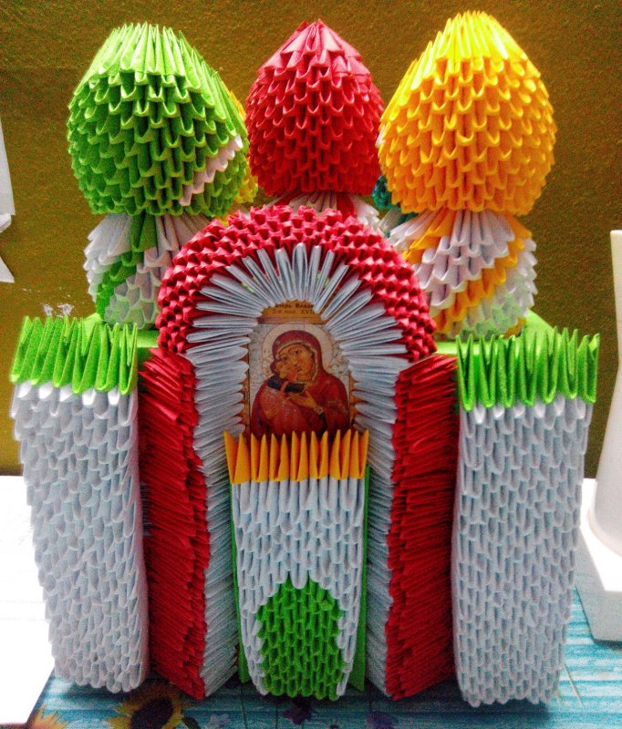Модули оригами храм Святого Димитрия Донского