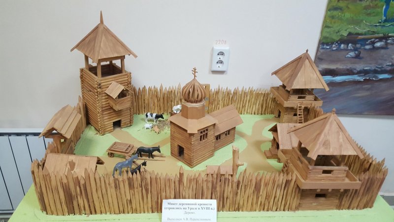 Модель деревянной крепости