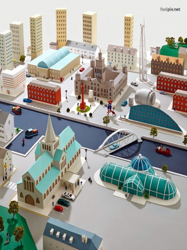 Бумажный макет города
