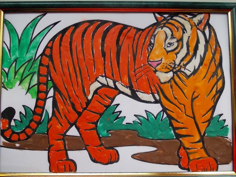 Тигр из глины
