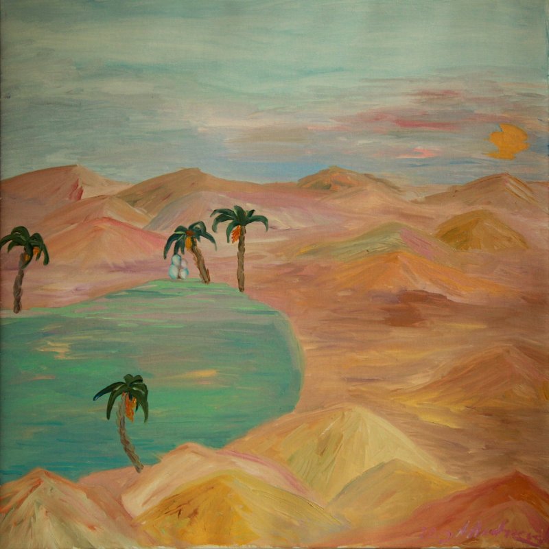 Пейзаж пустыни рисунок