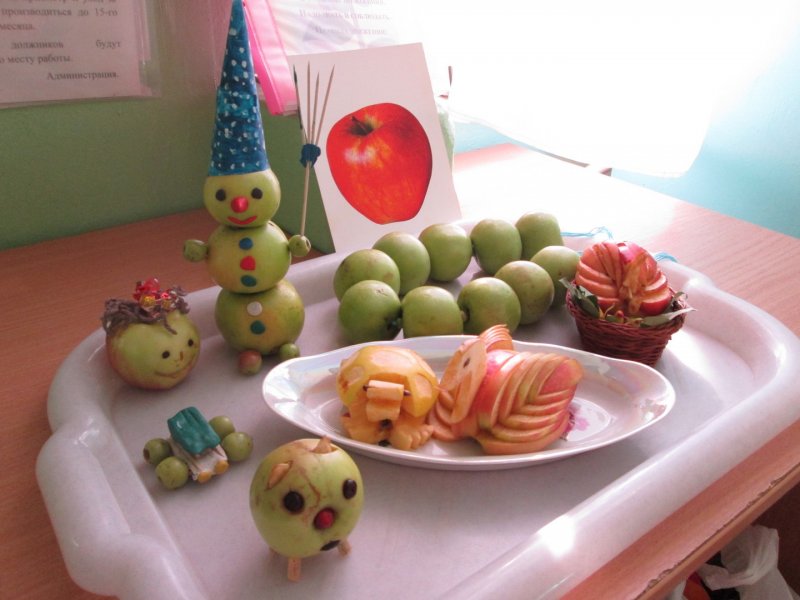 Поделки из яблок в детский сад