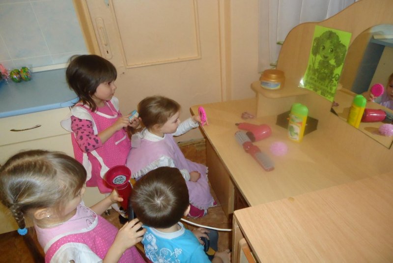 Парикмахерская в детском саду младшая группа